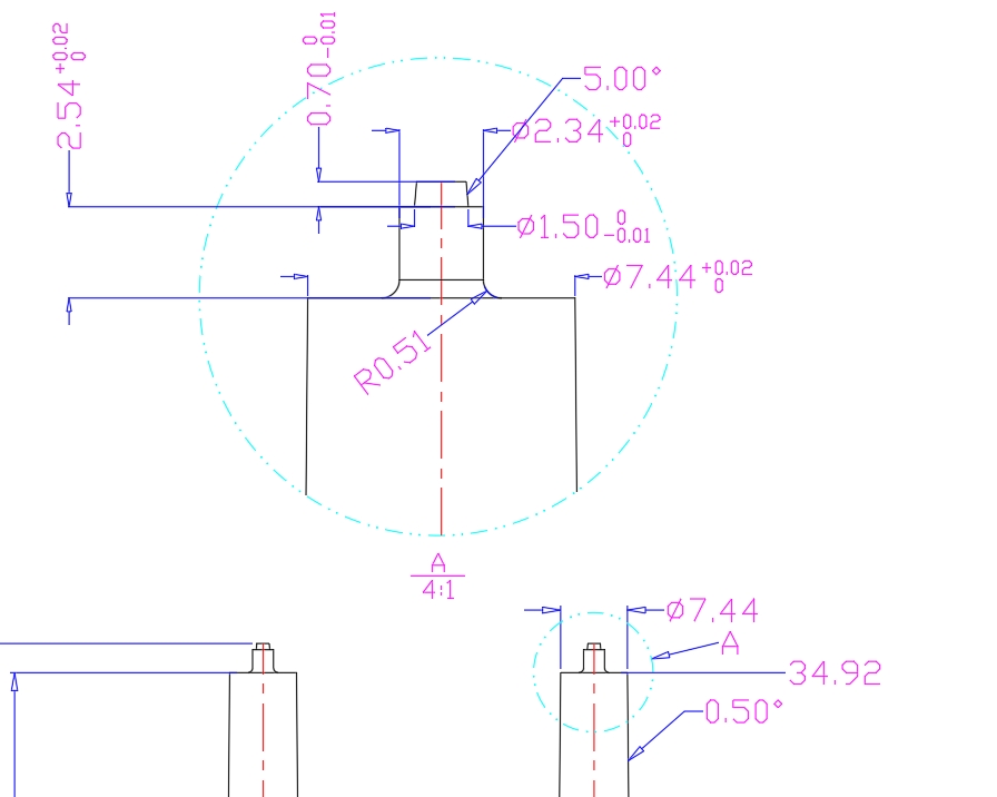 重要部位細(xì)部放大圖
